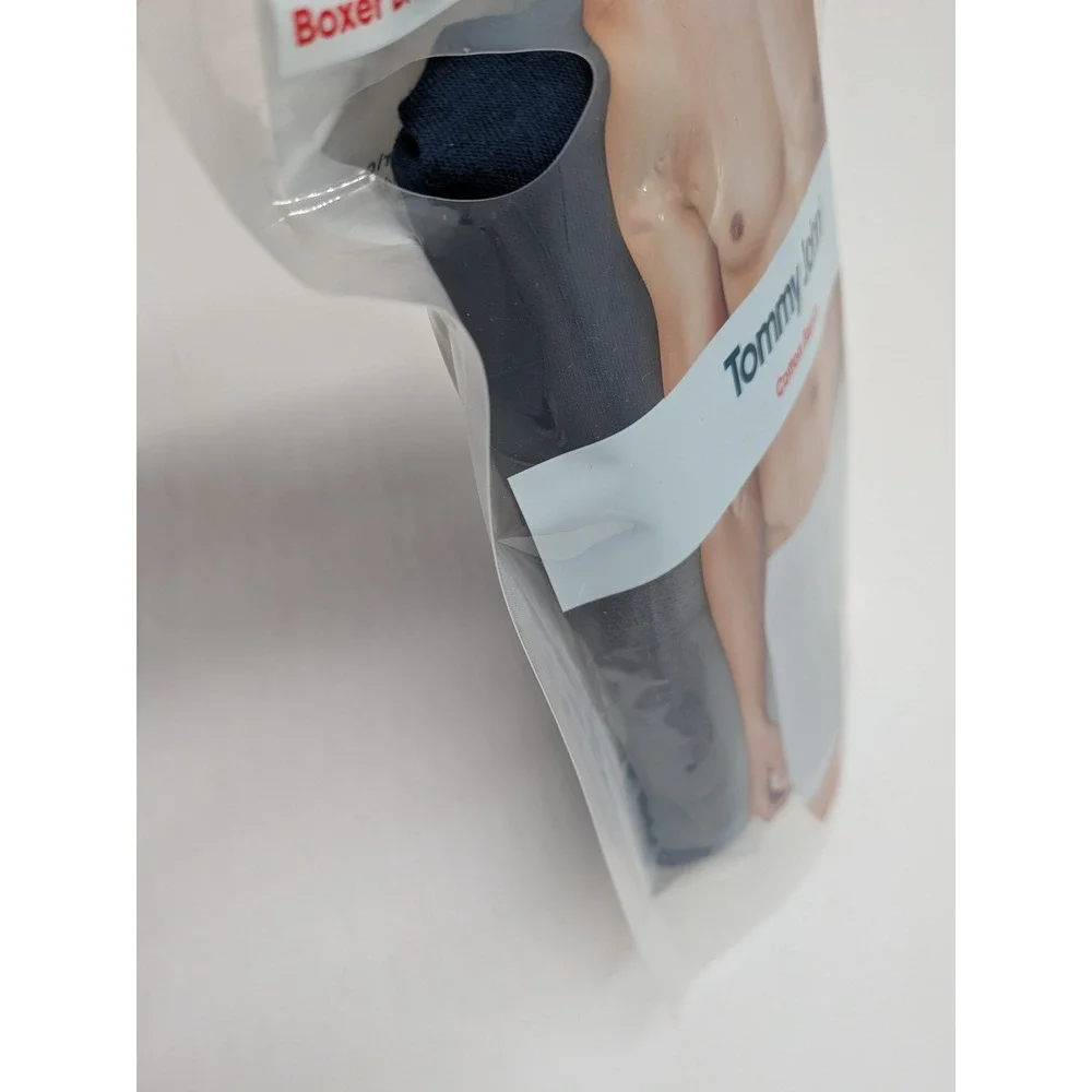 Tommy John Cotton Basics Boxer Briefs 2 Pack Grey Blue XL 9 Inseam 10011041060